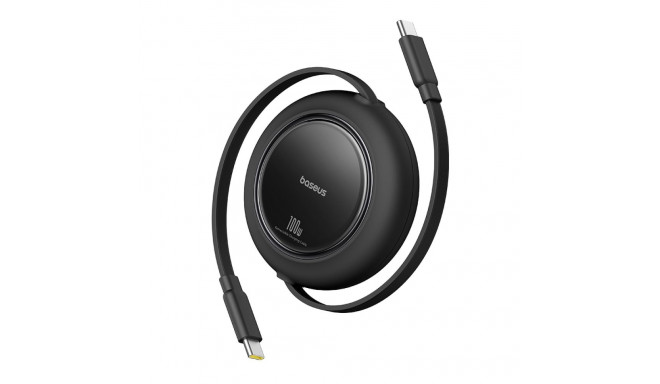 Cable USB C - USB C 100W 1.5m retractable black Free2Pull BASEUS