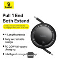 Cable USB C - IP Lightning 20W 1m retractable Black Free2Pull BASEUS