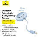Cable USB C - USB C 100W 2m retractable galaxy blue Free2Pull BASEUS