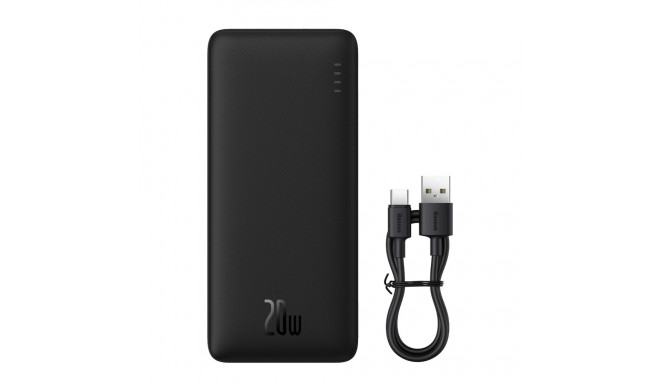 Baseus Airpow 20W 20000mAh Power Bank with Baseus Simple Series USB-A - USB-C 50cm Cable - Black