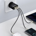 Baseus Compact fast charger 2x USB / USB Type C 30W 3A Power Delivery Quick Charge black (CCXJ-E01)