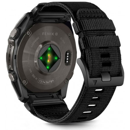 Tech-Protect kellarihm Nylon Classic Garmin fenix 5X/5X Plus/6X/6X Pro/7X/8 51mm, must