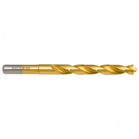 Baildon DIN 338 RN 10,5 mm HSS TiN (S) metallipuuri, 133-87 mm (3-tasapinnaline vars)