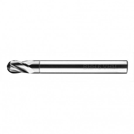 Frez węglikowy Baildon DIN 6527 L FWP2L 6 mm, VHM TiAlN, Z2, 57-10 mm