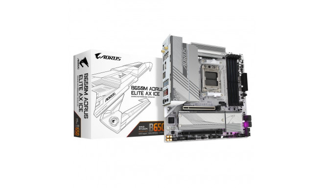 Mainboard|GIGABYTE|AMD B650|SAM5|Micro-ATX|Memory DDR5|Memory slots 4|B650MAELITEAXICE1.1