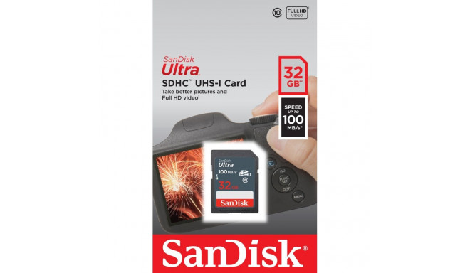 Memory Card - Sandisk Ultra 32GB Uhs-i Class 10, Black