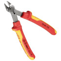 KNIPEX Electronic Super Knips 78 06 125, electronics pliers (red/yellow, with opening spring and ope