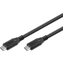 Goobay 74186 USB cable USB4 Gen 2x2 0.5 m USB C Black