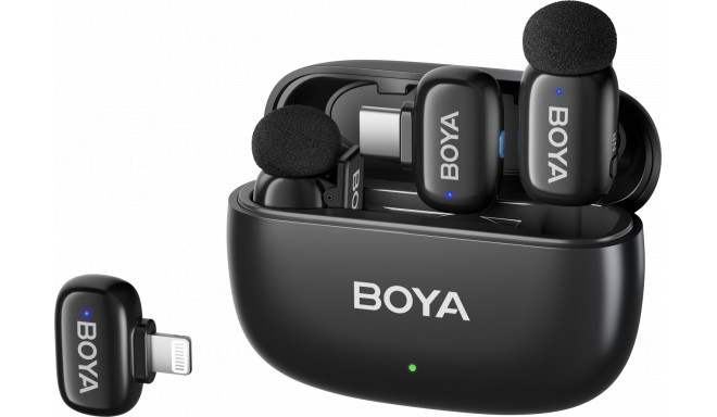 Boya wireless microphone mini-12 Lightning/USB-C, black