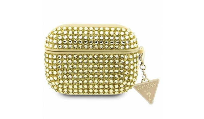 GUESS case for APPLE AirPods Pro GUAPHDGTPD (Rhinestone Triangle Charm) gold