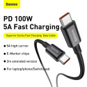 BASEUS cable Type C to Type C PD100W Power Delivery Superior Series Fast Charging CATYS-B01 1 meter 