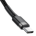 BASEUS cable Type C to Type C Cafule 3A 1M gray+black CATKLF-GG1