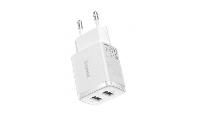 BASEUS wall charger 2 x USB A 2,1A 10,5W CCXJ010202 white