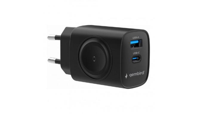 Gembird 2-in-1 20 W Apple Watch and Phone Fast Charger | TA-UC-PDQCW20-01-BK