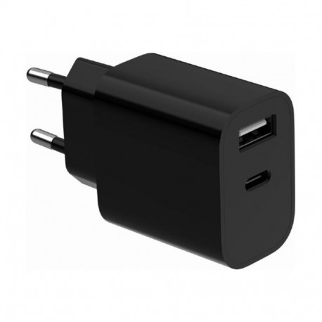Gembird 2-pordiline universaalne USB laadija (A+C), 2.4 A | TA-UC-2AC12-01-BK