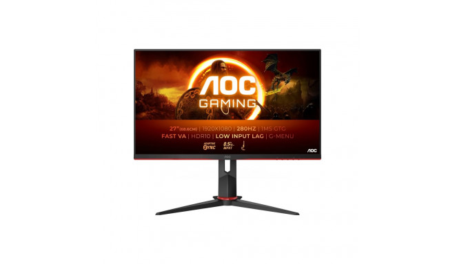 AOC 27G2ZN3/BK 27" VA FHD 16:9 280 Hz 1 ms 1920 x 1080 pikslit 300 cd/m² 2 HDMI-porti monitor