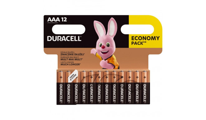 Duracell AAA MN2400 leelispatareid LR03 1,5V (12 tk) (EU blister)