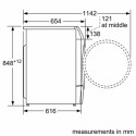 Bosch | Washing Machine | WNC254ARSN | Energy efficiency class A/D | Front loading | Washing capacit