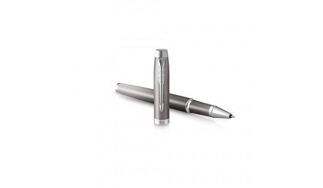 Parker IM Rituals Grey Rollerball Pen rinkinys su dėklu ir dovanų maišeliu