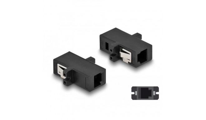 DeLOCK Optical Fiber Coupler MTRJ female to MTRJ female black