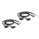 DeLOCK PCI Express 4.0 x16 Card to 4 x SFF-8639 NVMe - Bifurcation - Low Profile Form Factor