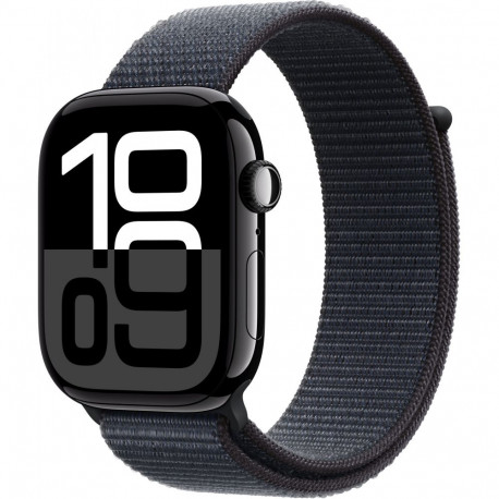 "APPLE Watch Series 10 GPS 46mm Jet Black Aluminium Case with Ink Sport Loop"