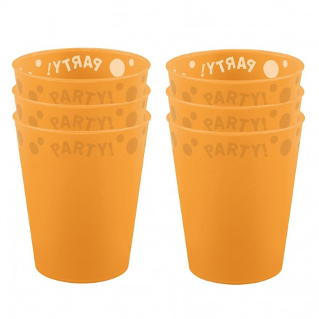 Procos korduvkasutatav peotops 250ml, 6 tk, oranž pastel