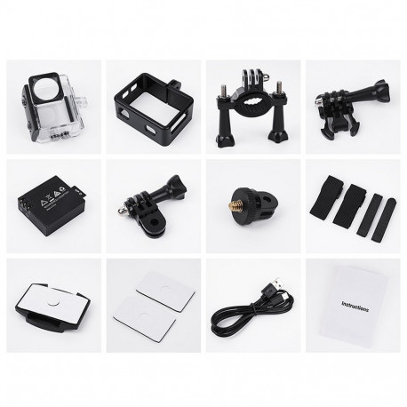 Sports camera Hoco with two screens 1,3" + 2"1080P/30fps DV103 black