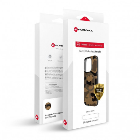 Case for iPhone 16 PRO Forcell F-Protect Levels Dual Layer 4D technology compatible with Magsafe Mil