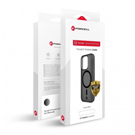 Case for iPhone 16 PLUS Forcell F-Protect Levels Dual Layer 4D technology compatible with Magsafe Mi