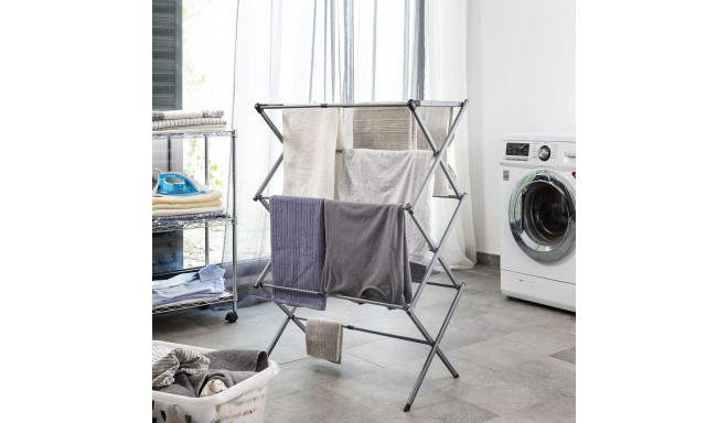 Folding and Extendable Metal Clothes Dryer with 3 Levels Cloxy InnovaGoods 11 Bars