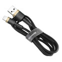 BASEUS cable USB A to Lightning 2,4A Cafule CALKLF-BV1 1 m black gold