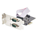 StarTech.com 2-Port Serial PCIe Card, Dual-Port PCI Express to RS232/RS422/RS485 (DB9) Serial Card, 