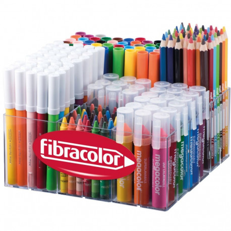 Värvimiskomplekt Multibox Fibracolor Junior 181 tk, viltpliiats, värvipliiats, vahakriit