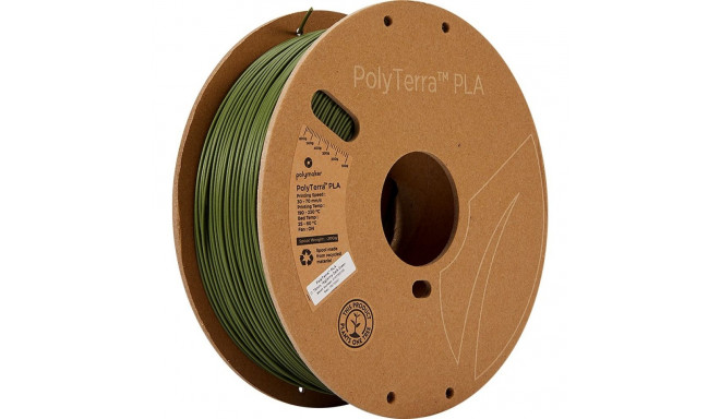 PLA filament 3D-printerile, Polymaker Polyterra Army Green. Roheline, 1.75mm, 1kg