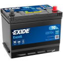 Exide Excell 70Ah 540A 266x172x223-+