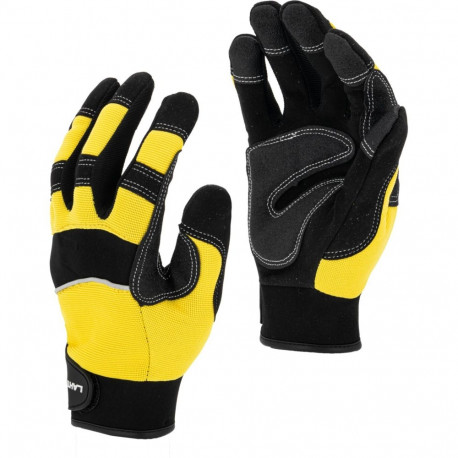 Rękawice warszt. czar.-żół. l280811p, karta, "11", ce, lahti