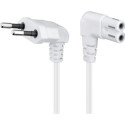 Goobay Connection Cable Euro Plug Angled at Both Ends, 1.5 m, White