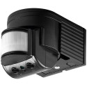 Goobay Black, surface wall mounting, 180 degree detection, 12 m range, IP44, suitable for LEDs