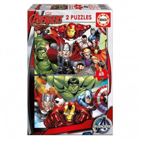 Laste pusle Marvel Avengers Educa (2 x 48 pcs)