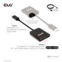 CLUB 3D CSV-7200 Multivoo Transport (MST) jaotur DisplayPort™1.4-st DisplayPort™1.4-e Kahe Monitori 
