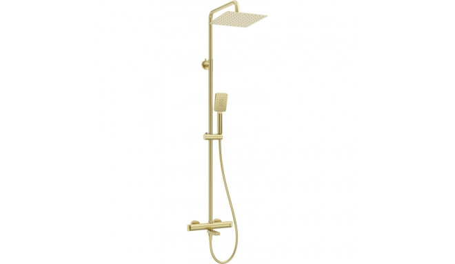 Rain shower with thermostatic bathtub faucet