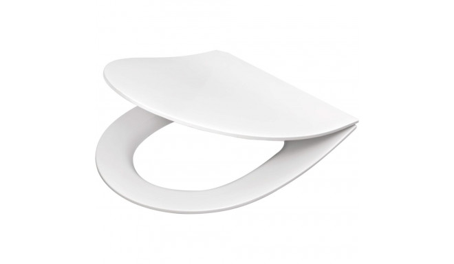 Slim soft-close toilet seat