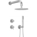 Concealed shower set with overhead shower