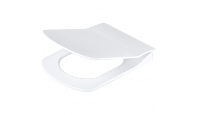 Slim soft-close toilet seat
