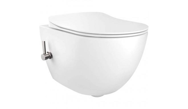 Toilet with bidet function - with mixer tap