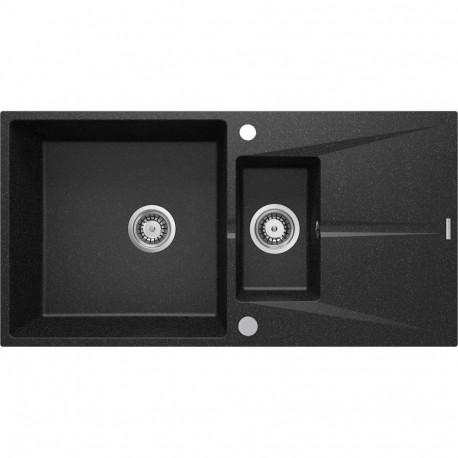 1.5-bowl granite sink with drainer