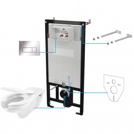 6-in-1 concealed toilet set