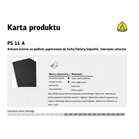 K. veepõhine tselluloospaber P 220 PS11A/50pcs