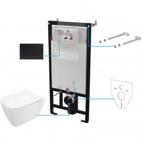 6-in-1 concealed WC set